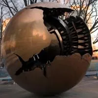 Шар пустотелый медь (198301) монтаж - сфера арт-объект ø 1000 мм. пустотелая  в Серпухове