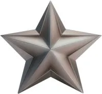 Звезда из нержавеющей стали декор на стелу в Серпухове (518508)