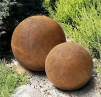 Шары сталь кортен 2 штуки декор (518937) ∅ 1,35 - 0,85 м. Серпухов