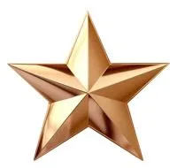 Бронзовая звезда накладка на памятник в Серпухове (518475)