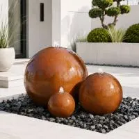 Шары 3 шт. фонтан Corten от (518907) ∅ 0,35 до 1 м. Серпухов