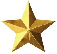 Бронзовая литая накладка звезда на памятник в Серпухове (518484)