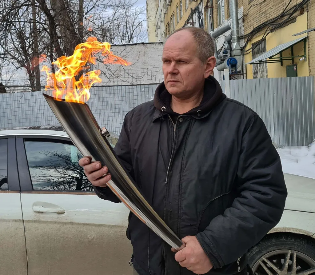 Факелы для эстафеты Олимпийского огня в Серпухове